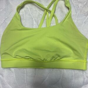 Women's Lululemon Neon Yellow Energy Bra Size 6